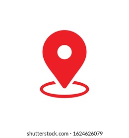 Red map pin icon for your web site and mobile app