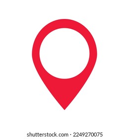 Red map pin. Location icon. Vector.