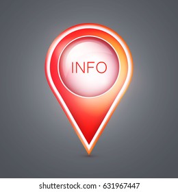 Red Map Pointer Icon. Location Symbol. Vector illustration