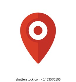 Red Map pointer icon symbol vector