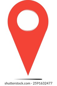 Red map pointer. Location icon. Map markers. Vector illustration.