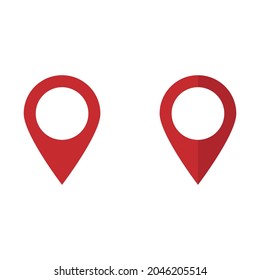 Red map pointer vector icon