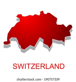 red map of switzerland