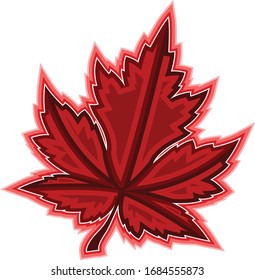 red maple leaf creative vector design