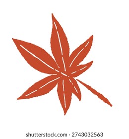 Red Maple Leaf Momiji Garnish Illustration