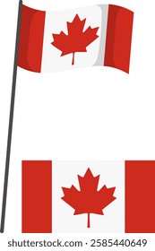 Red maple leaf on a white background