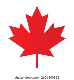 Red maple leaf vector illustration design