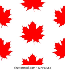 Red maple leaves seamless wrapping paper