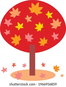 El arce rojo del otoño
