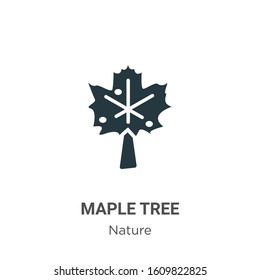Red maple tree glyph icon vector on white background. Flat vector red maple tree icon symbol sign from modern nature collection for mobile concept and web apps design.