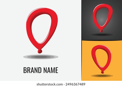 Red Maps Marker logo. Pin symbol logotype, Location icon logo