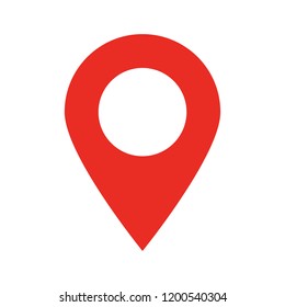 Red maps pin. Location map icon. Location pin. Pin icon vector.