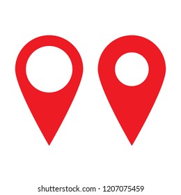 Red maps pin. Location map icon. Location pin. Pin icon vector.