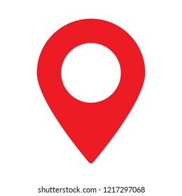 Red maps pin. Location map icon. Location pin. Pin icon vector.