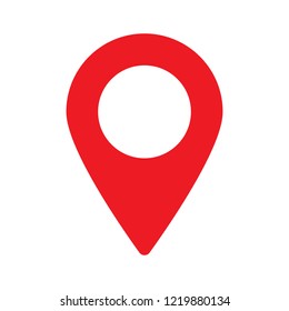 Red maps pin. Location map icon. Location pin. Pin icon vector.