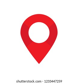 Red maps pin. Location map icon. Location pin. Pin icon vector.