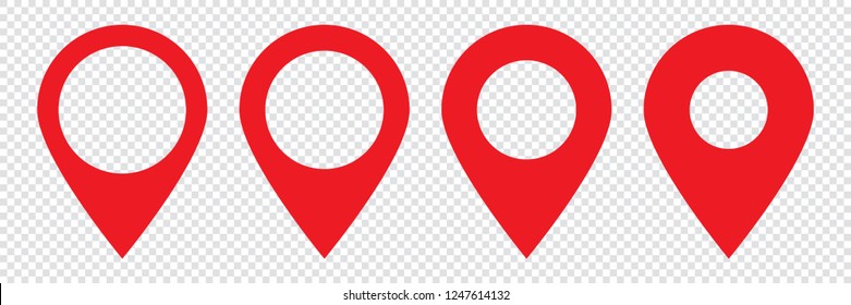 Red maps pin. Location map icon.