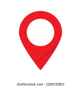 Red maps pin. Location map icon. Location pin. Pin icon vector.