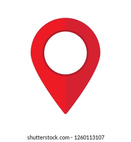 Red maps pin. Location map icon. Location pin. Pin icon vector.