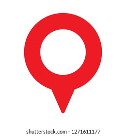 Red maps pin. Location map icon. Location pin. Pin icon vector.