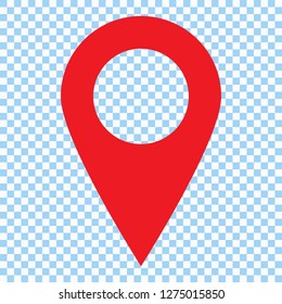 Red maps pin. Location map icon. Location pin. Pin icon vector.