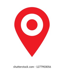 Red maps pin. Location map icon. Location pin. Pin icon vector.