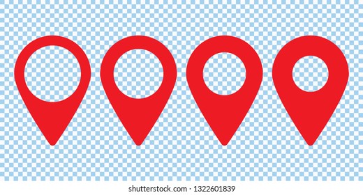 Red maps pin. Location map icon. Location pin. Pin icon vector.
