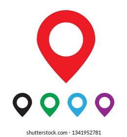Red maps pin. Location map icon. Location pin. Pin icon vector.