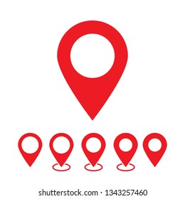 Red maps pin. Location map icon. Location pin. Pin icon vector.