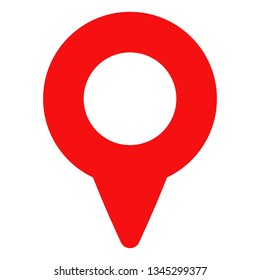 Red maps pin. Location map icon. Location pin. Pin icon vector.