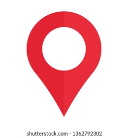 Red maps pin. Location map icon. Location pin. Pin icon vector.