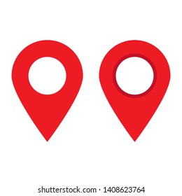 Red maps pin. Location map icon. Location pin. Pin icon vector.