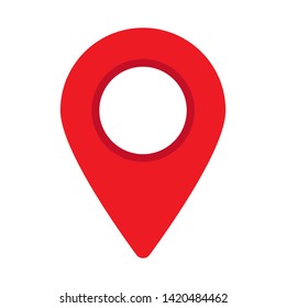 Red maps pin. Location map icon. Location pin. Pin icon vector.