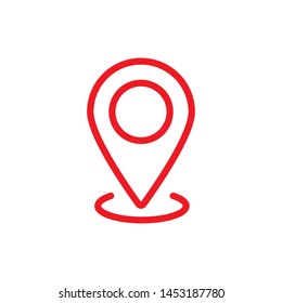 Red maps pin. Location map icon. Location pin. Pin icon vector.
