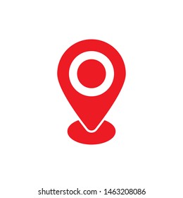 Red maps pin. Location map icon. Location pin. Pin icon vector.
