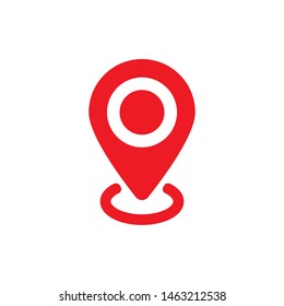 Red maps pin. Location map icon. Location pin. Pin icon vector.