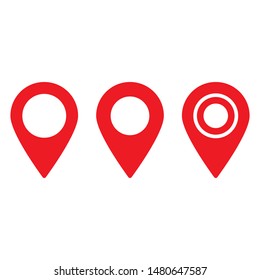 Red maps pin. Location map icon. Location pin. Pin icon vector.