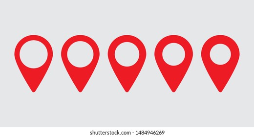 Red maps pin. Location map icon. Location pin. Pin icon vector.