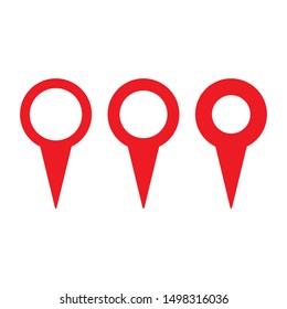 Red maps pin. Location map icon. Location pin. Pin icon vector.