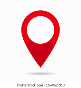 Red maps pin. Location map icon. Location pin. Vector icon