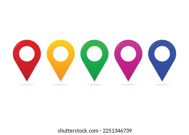 Red maps pin. Location map icon. Location pin. Pin icon vector.