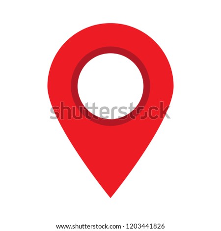 Red maps pin. Location map icon. Location pin. Pin icon vector.