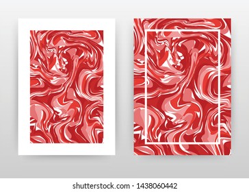 Red marble painting drawing art business design for annual report, brochure, flyer, poster. Red marble background vector illustration for flyer, leaflet, poster. Abstract A4 brochure template.