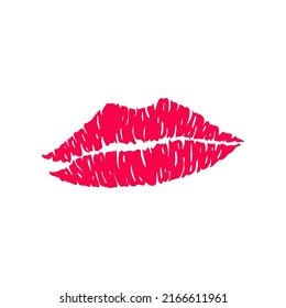 Red Mark Kisses Lipstik Pink Mouth Stock Vector (Royalty Free ...