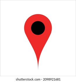Red marker circle. Red pin location in google maps. Pin, tagging editable vector. Basic element design. EPS10