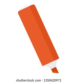Red marker icon. Flat illustration of red marker vector icon for web design