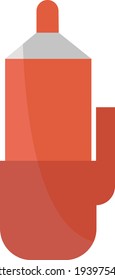 Red marker, illustration, vector on a white background