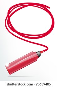 Red marker and line - place for your text