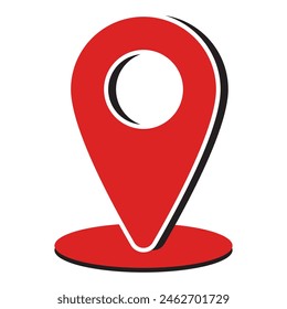 Roter Marker mit weißem Punkt darauf