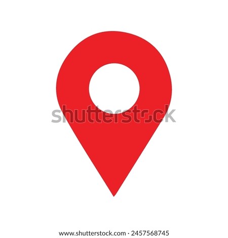 Red marker with a white dot on it, Location Icon Clip art 